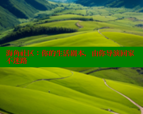 海角社区：你的生活剧本，由你导演回家不迷路 海角首页入口 第1张