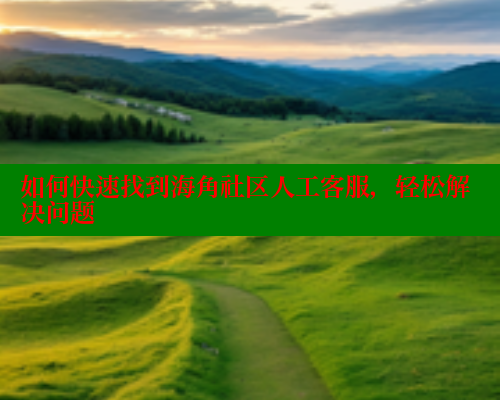 如何快速找到海角社区人工客服，轻松解决问题 海角首页入口 第1张